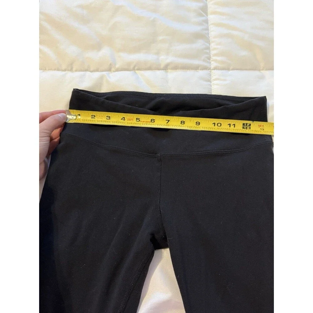Womens Alo Entwine Yoga Leggings Full Length Mid Rise Black Small 26” Activewear